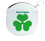 Aer Lingus Green Shamrock Logo Round Coin Purse