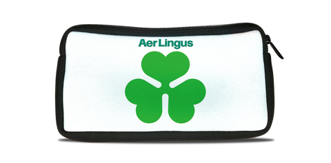 Aer Lingus Green Shamrock Logo Travel Pouch