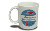 Aerolineas Argentinas 1960's Vintage Bag Sticker  Coffee Mug