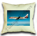 Air Cal Flying Airplane Linen Pillow Case Cover