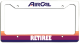 Air Cal Retiree - License Plate Frame