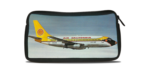 Air California Airplane Bag Sticker Travel Pouch