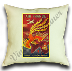 Air France Orient Cover Linen Pillow Case Cover