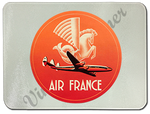 Air France 1950's Vintage Bag Sticker Glass Cutting Board