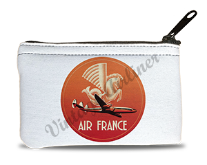 Air France 1950's Vintage Bag Sticker Rectangular Coin Purse