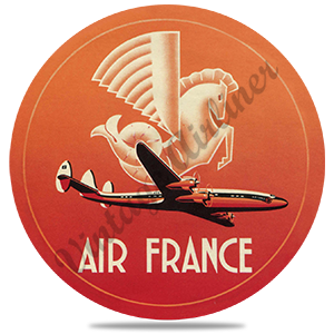 Air France 1950's Vintage Round Coaster