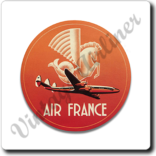 Air France 1950's Vintage Square Coaster