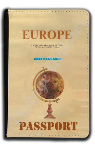 Air France Vintage Europe Brochure Passport Case