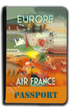 Air France Vintage 1970's Europe Brochure Passport Case