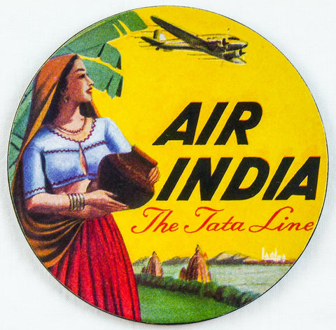 Air India Vintage Round Coaster