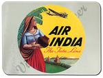Air India Vintage Bag Sticker Glass Cutting Board