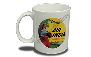 Air India Vintage Bag Sticker  Coffee Mug