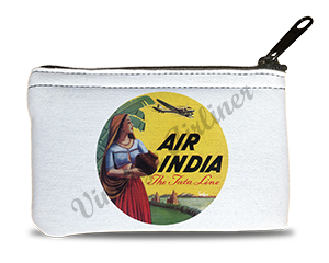 Air India Vintage Bag Sticker Rectangular Coin Purse