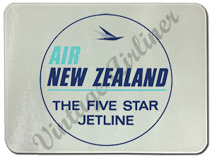Air New Zealand Vintage Bag Sticker Glass Cutting Board