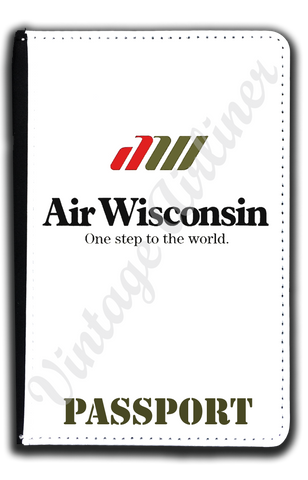 Air Wisconsin Logo Passport Case