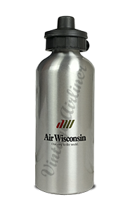 Air Wisconsin Logo Aluminum Water Bottle