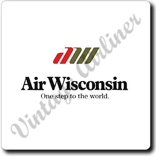 Air Wisconsin Logo Square Coaster