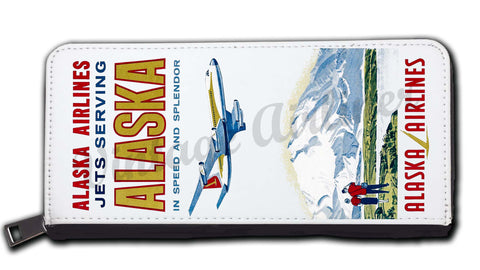 Alaska Airlines Jets Serving Vintage Wallet