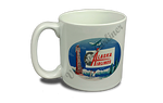 Alaska Airlines 1950's Vintage Bag Sticker  Coffee Mug