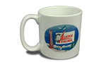 Alaska Airlines 1950's Vintage Bag Sticker  Coffee Mug