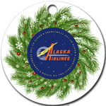 Alaska Airlines 1950's Vintage Logo Ornaments