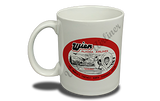 Wien Air 1950's Vintage Bag Sticker  Coffee Mug