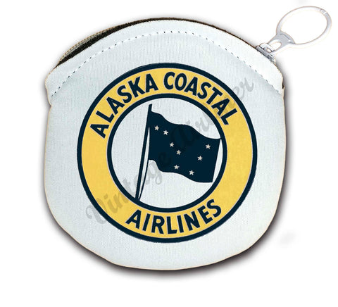 Alaska Coastal Airlines Round Coin Purse