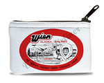 Wien Air Alaska 1960's Vintage Bag Sticker Rectangular Coin Purse