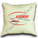 Allegheny Airlines Vintage Linen Pillow Case Cover
