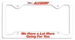 Allegheny Airlines A Lot More Going for You License Plate Frame