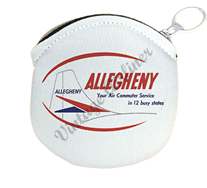 Allegheny Airlines Vintage Bag Sticker Round Coin Purse