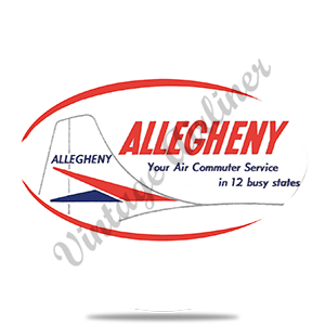 Allegheny Airlines Vintage Round Coaster
