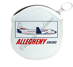 Allegheny Airlines 1960's Vintage Bag Sticker Round Coin Purse