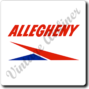 Allegheny Airlines Old Logo Square Coaster