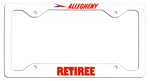 Allegheny Airlines Retiree License Plate Frame