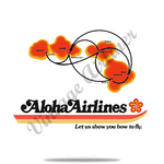 Aloha Airlines Logo and Route Map Round Coaster