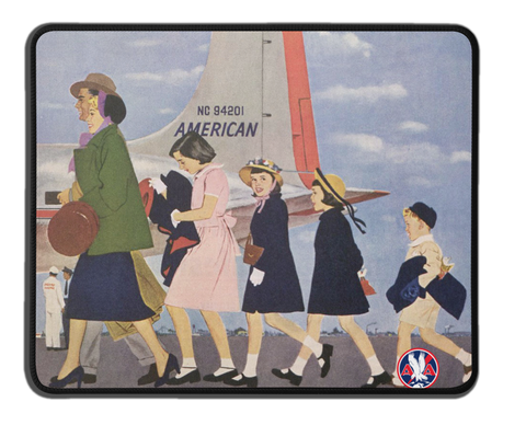 American Airlines Vintage Family Photo MousePad