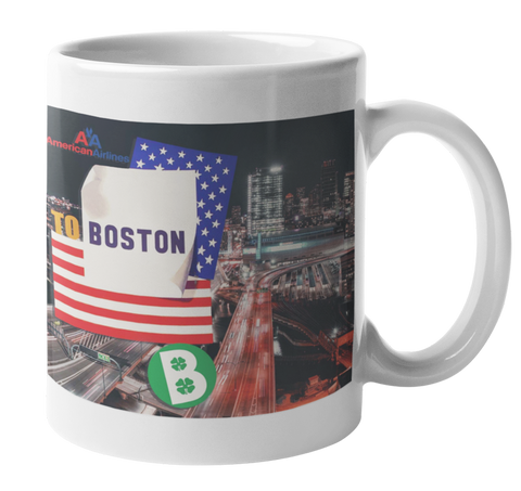 American Airlines Boston Collage Coffee Mug
