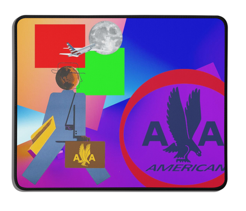 American Airlines Art Businessman MousePad