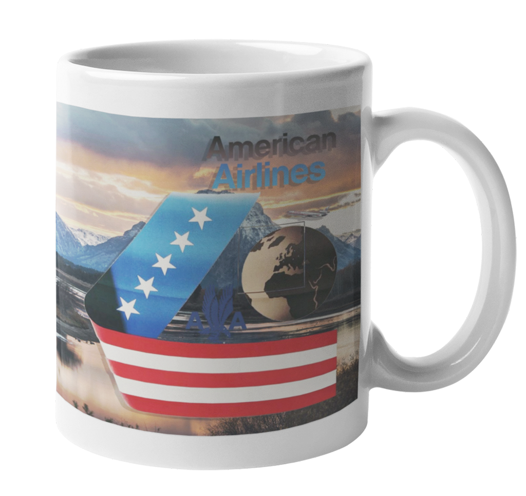 American Airlines Mountain Art Coffee Mug – Airline Employee Shop