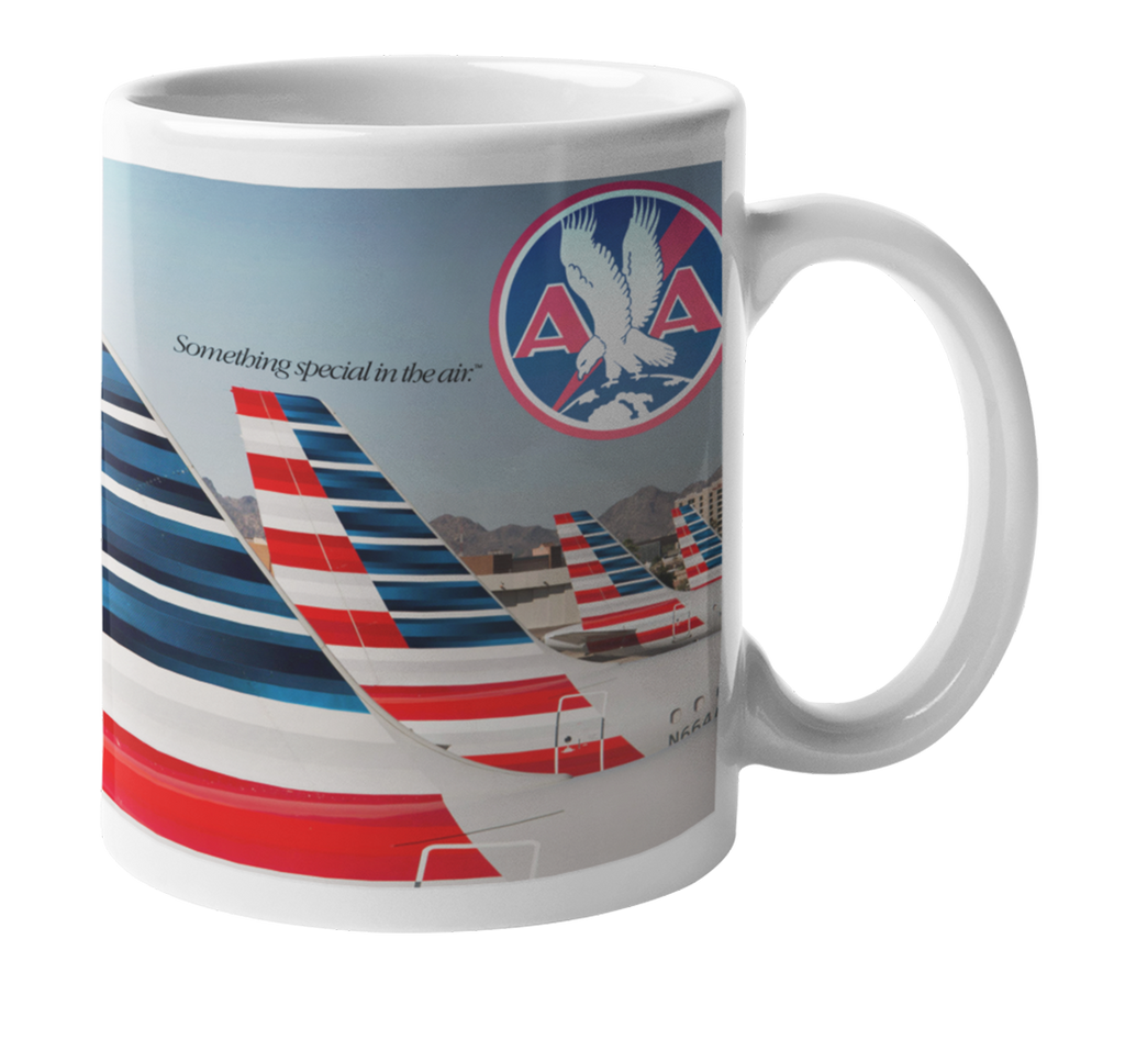 American Airlines Flag Double Tail Coffee Mug – Airline Employee Shop