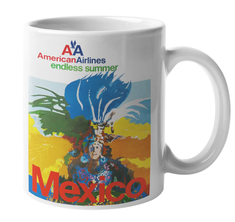 American Airlines Mexico Color Art Coffee Mug