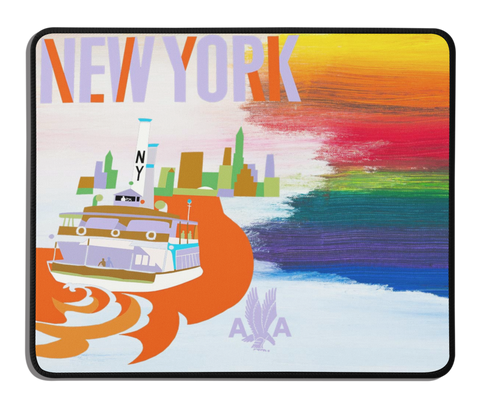 American Airlines New York Water Paint MousePad