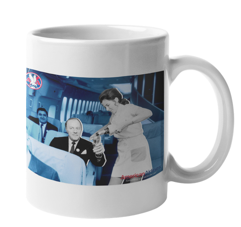 American Airlines Stewardess Blue Coffee Mug