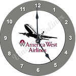 America West Logo Wall Clock