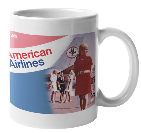 American Airlines Retro Stewardess Coffee Mug