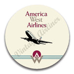 America West First Logo & 737 Logo Magnets