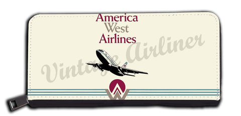 America West First Logo and 737 Logo Wallet