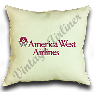 America West Airlines Original Logo Linen Pillow Case Cover