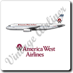 America West A320 -  Square Coaster